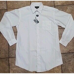 Alexander Julian Colours Long Sleeve Oxford Shirt White Size 16.5 36/37 NWT